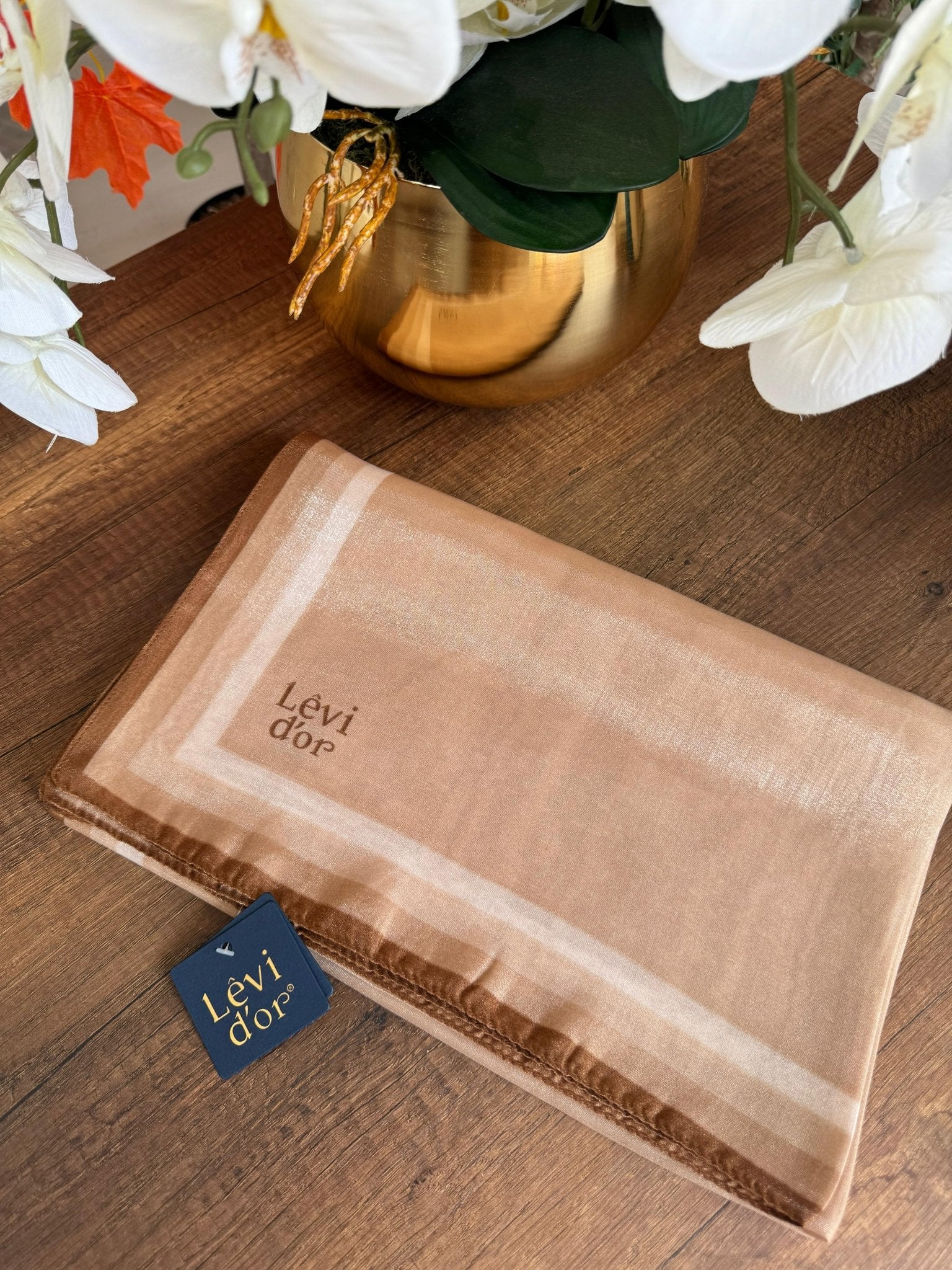 LEVİDOR Kehribar Şal 17031 - Camel - Organic ScarfsOrganic Scarfs