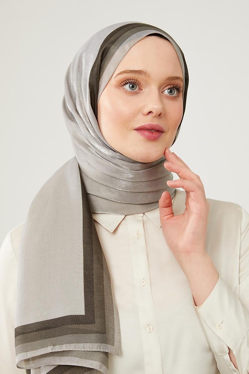 LEVİDOR Kehribar Şal 17031 - Duman - Organic ScarfsOrganic Scarfs
