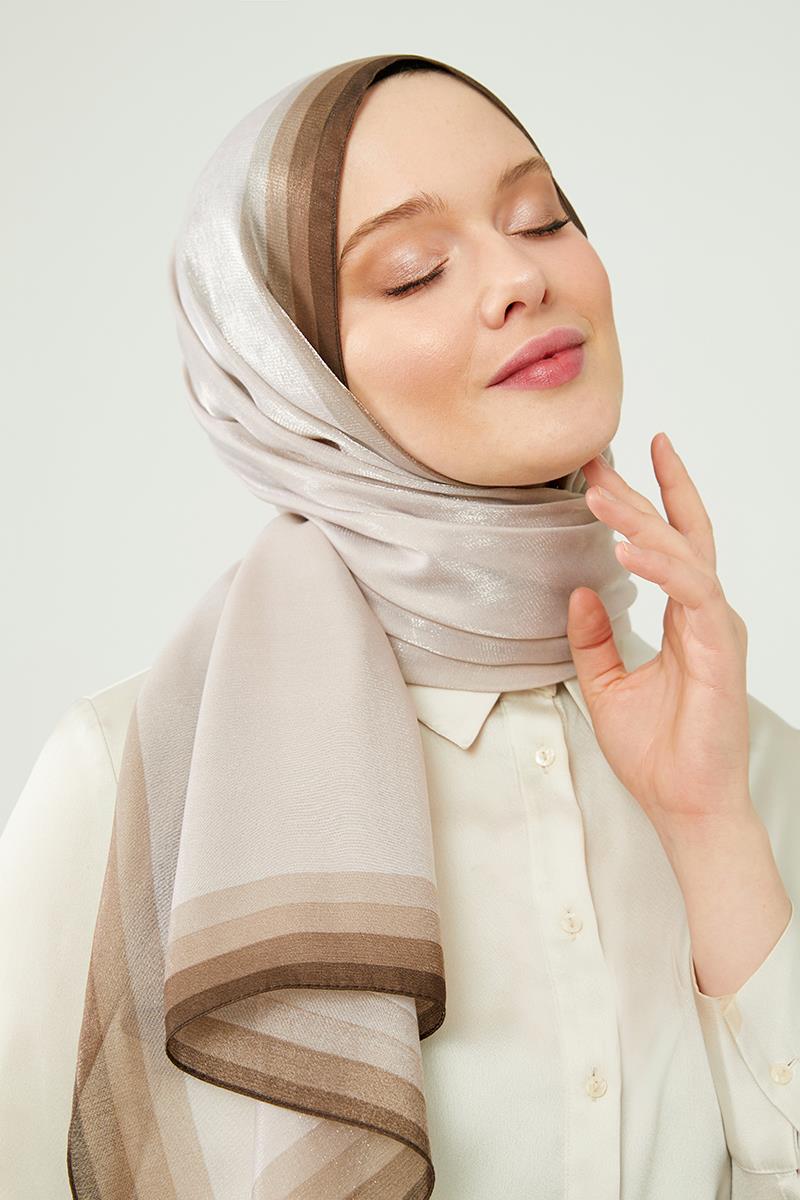 LEVİDOR Kehribar Şal 17031 - Latte - Organic ScarfsOrganic Scarfs