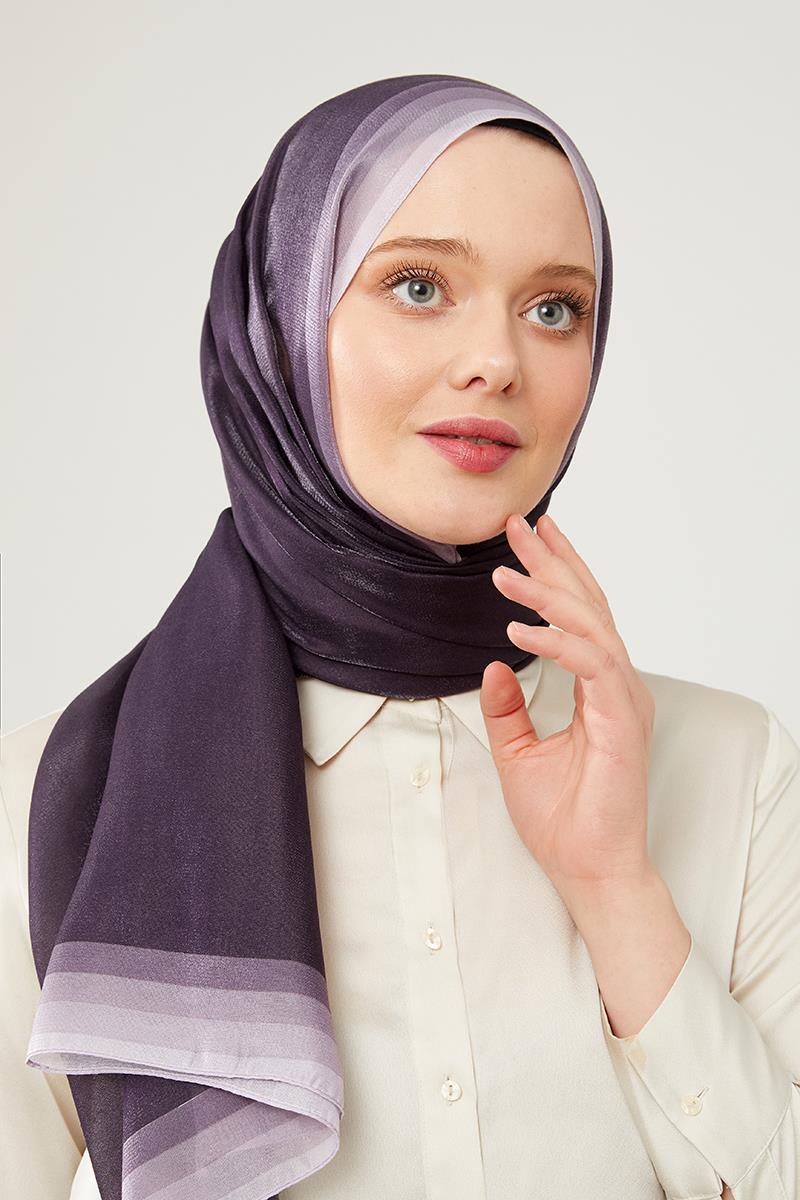 LEVİDOR Kehribar Şal 17031 - Mürdüm - Organic ScarfsOrganic Scarfs