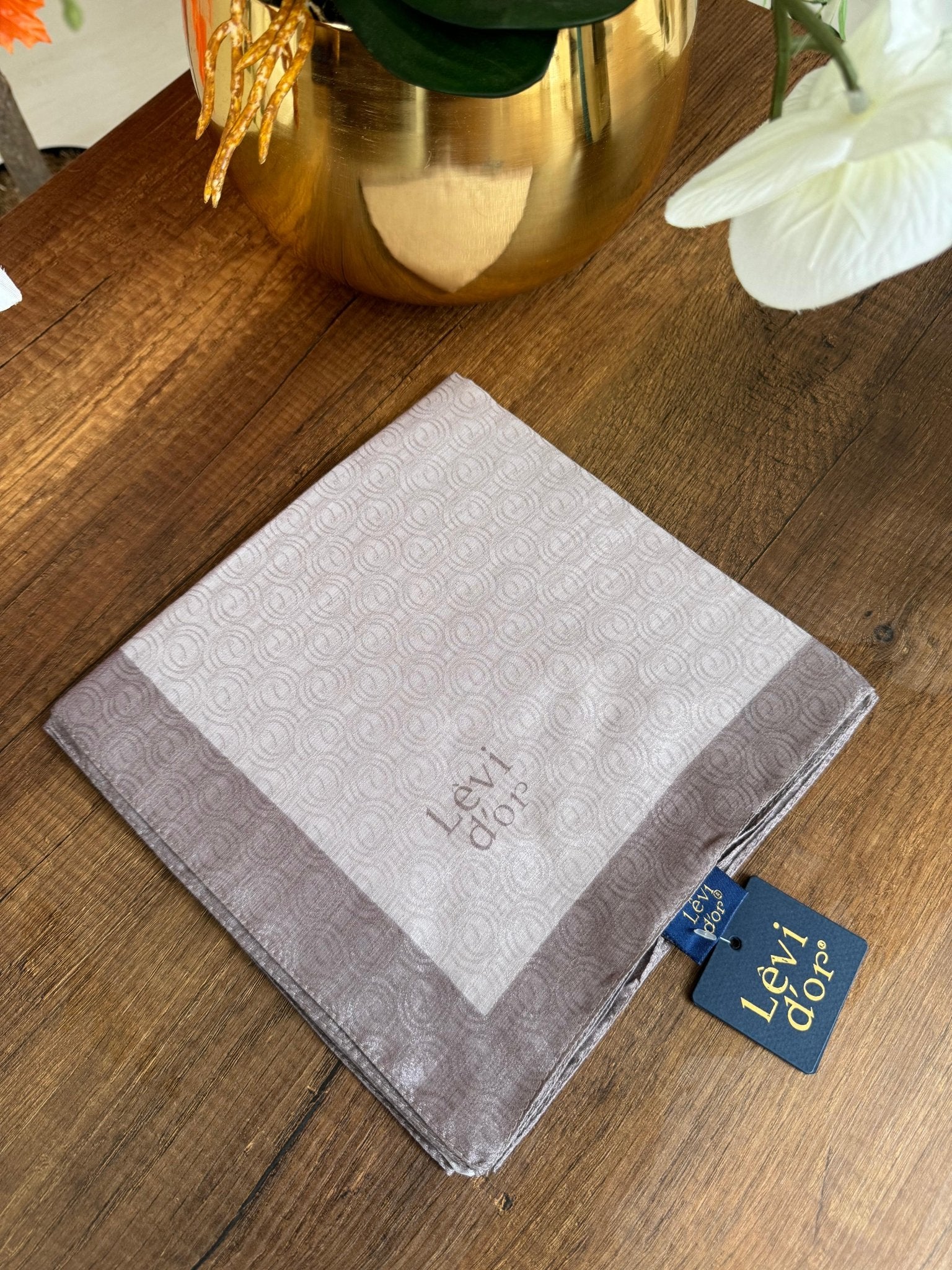 LEVİDOR Monogram Eşarp 17687 - Duman - Organic ScarfsOrganic Scarfs