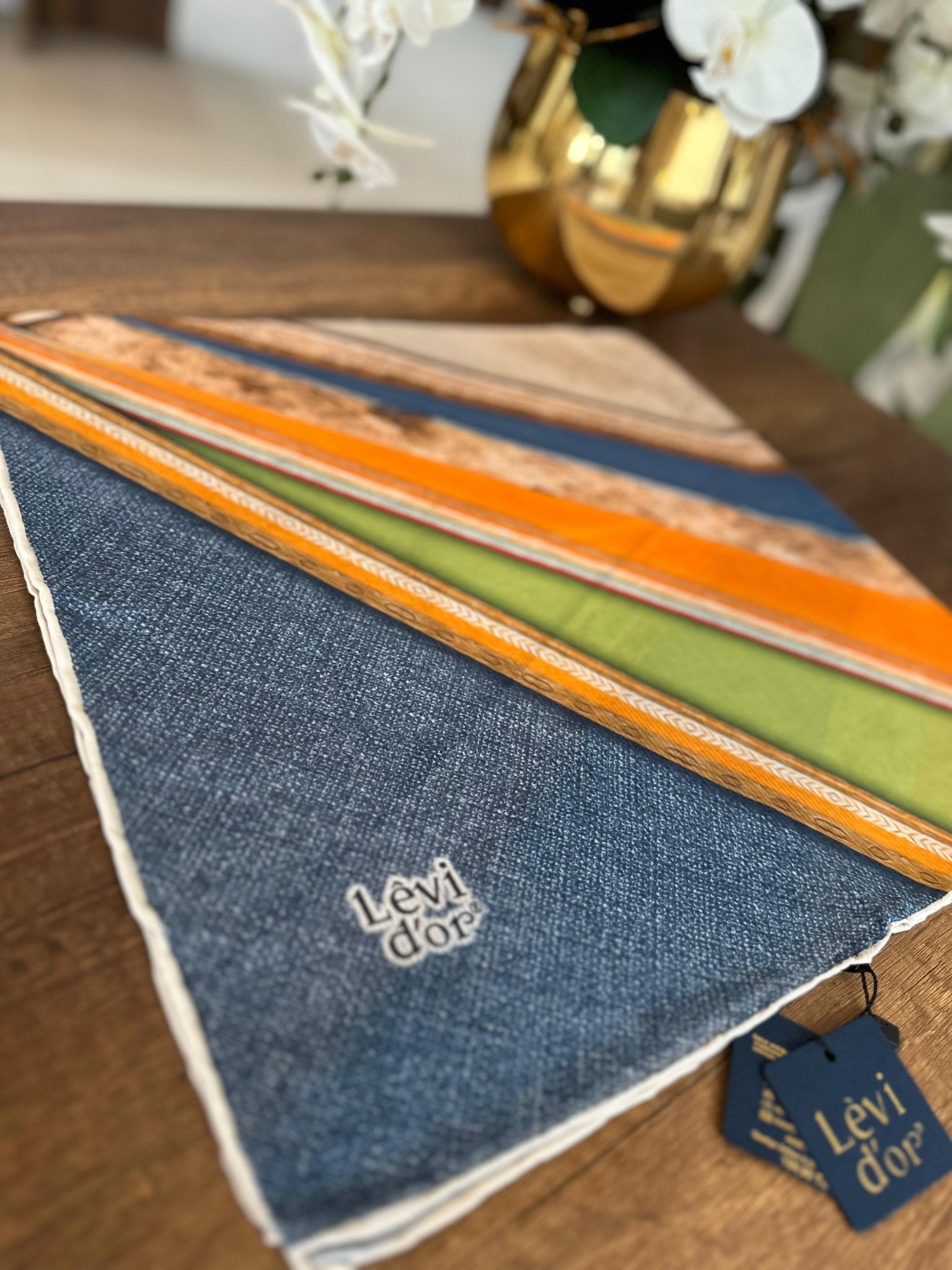 LEVİDOR Organic Kokulu Pamuk Eşarp PK-101 - Okyanus Mavisi - Organic ScarfsOrganic Scarfs