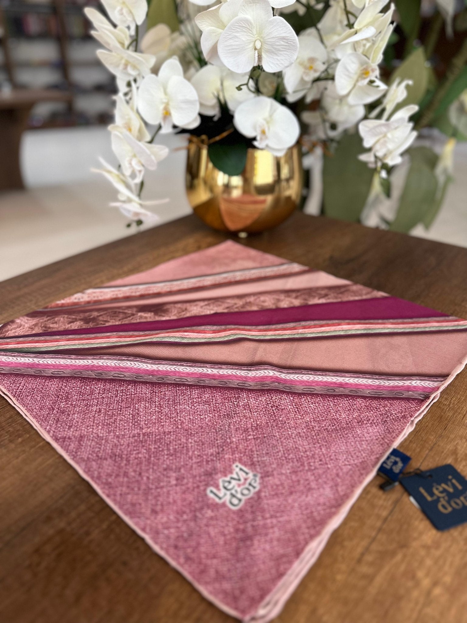 LEVİDOR Organic Kokulu Pamuk Eşarp PK-101 - Pembe - Organic ScarfsOrganic Scarfs