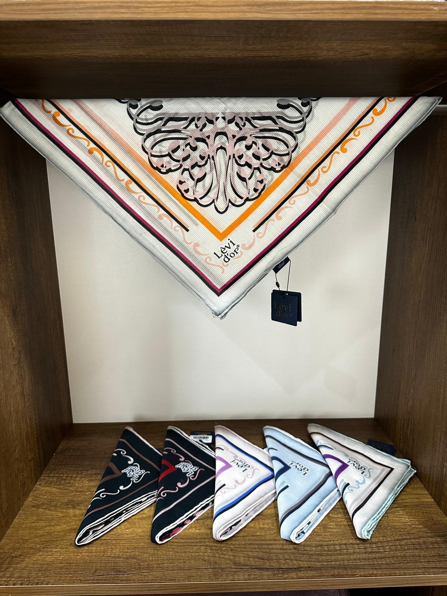 LEVİDOR Organic Kokulu Pamuk Eşarp PK-102 - Bej / Turuncu - Organic ScarfsOrganic Scarfs
