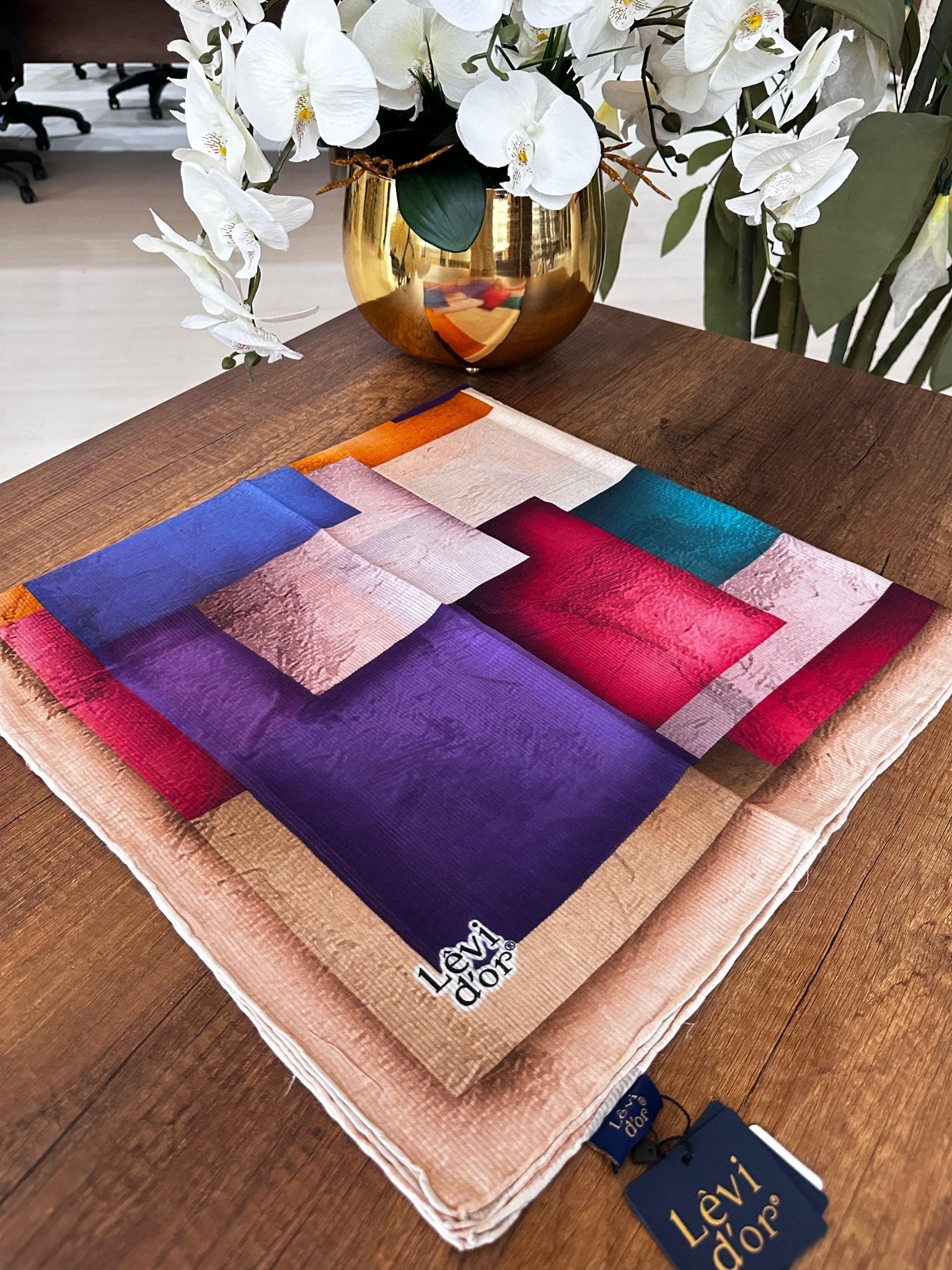 LEVİDOR Organic Kokulu Pamuk Eşarp PK-89 - Mocha - Organic ScarfsOrganic Scarfs
