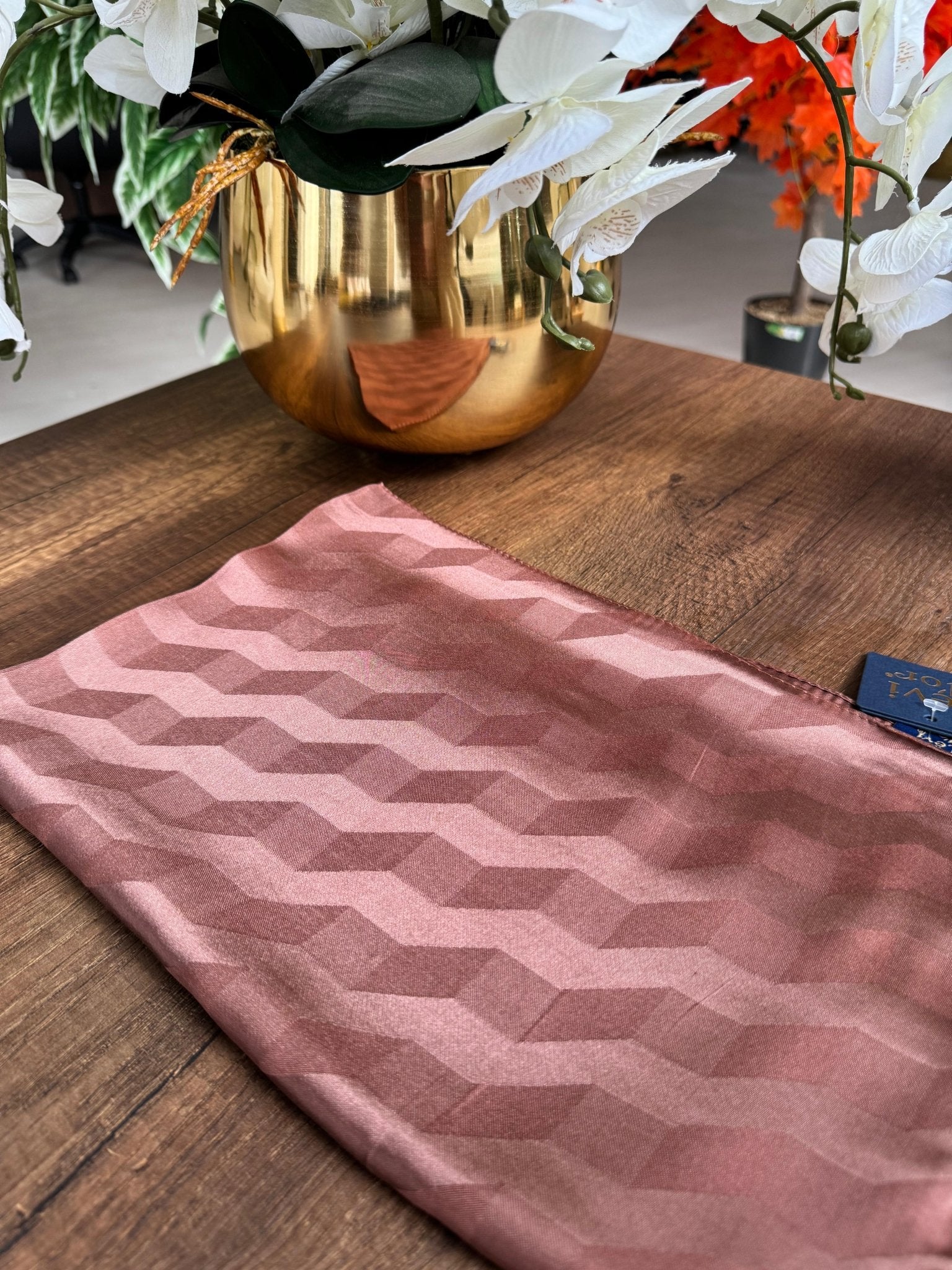LEVİDOR Wave Jakarlı Şal 17175 - Çikolata - Organic ScarfsOrganic Scarfs