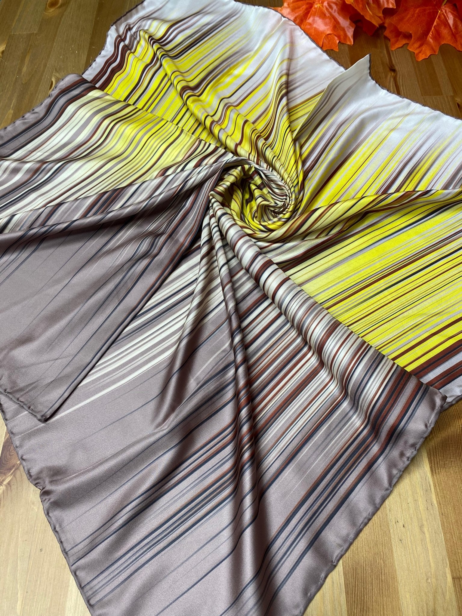 Line Twill Eşarp - Limon - Organic ScarfsOrganic Scarfs