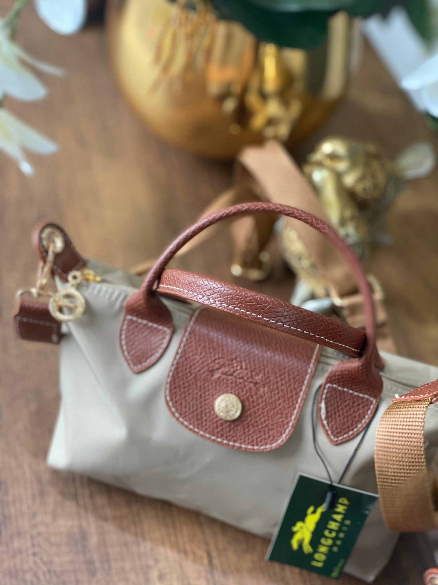 Longchamp Mini Çanta - Taş - Organic ScarfsOrganic Scarfs