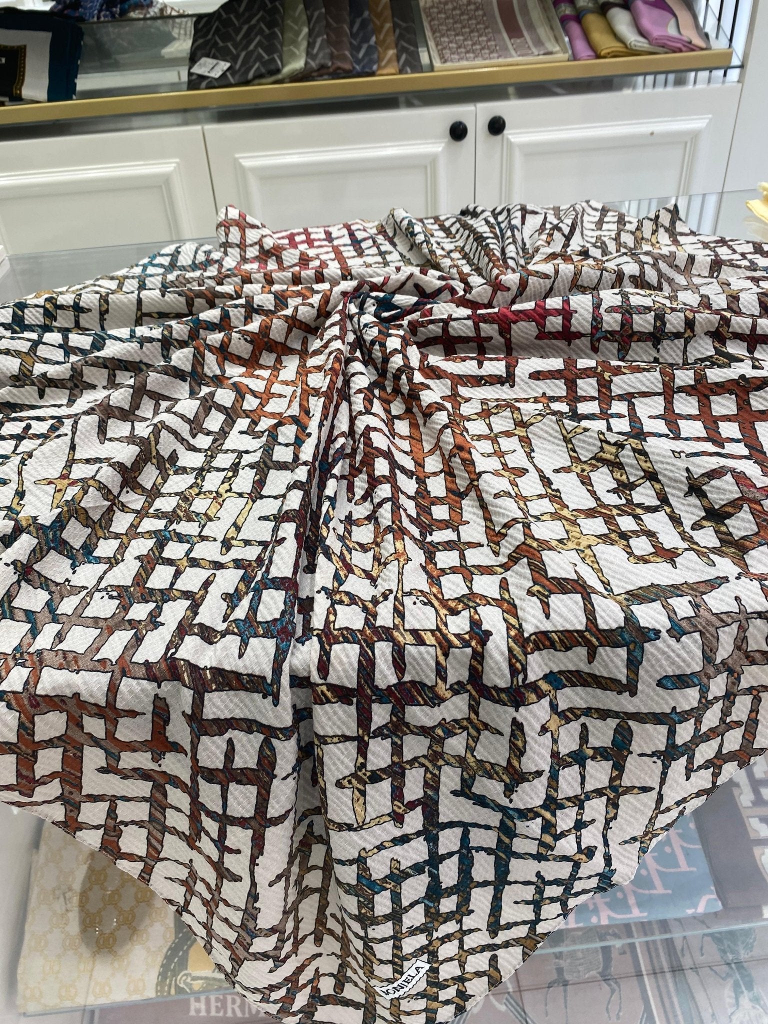 Minimal Desen Mio Caz Eşarp - Çakıl Taşı - Organic ScarfsOrganic Scarfs