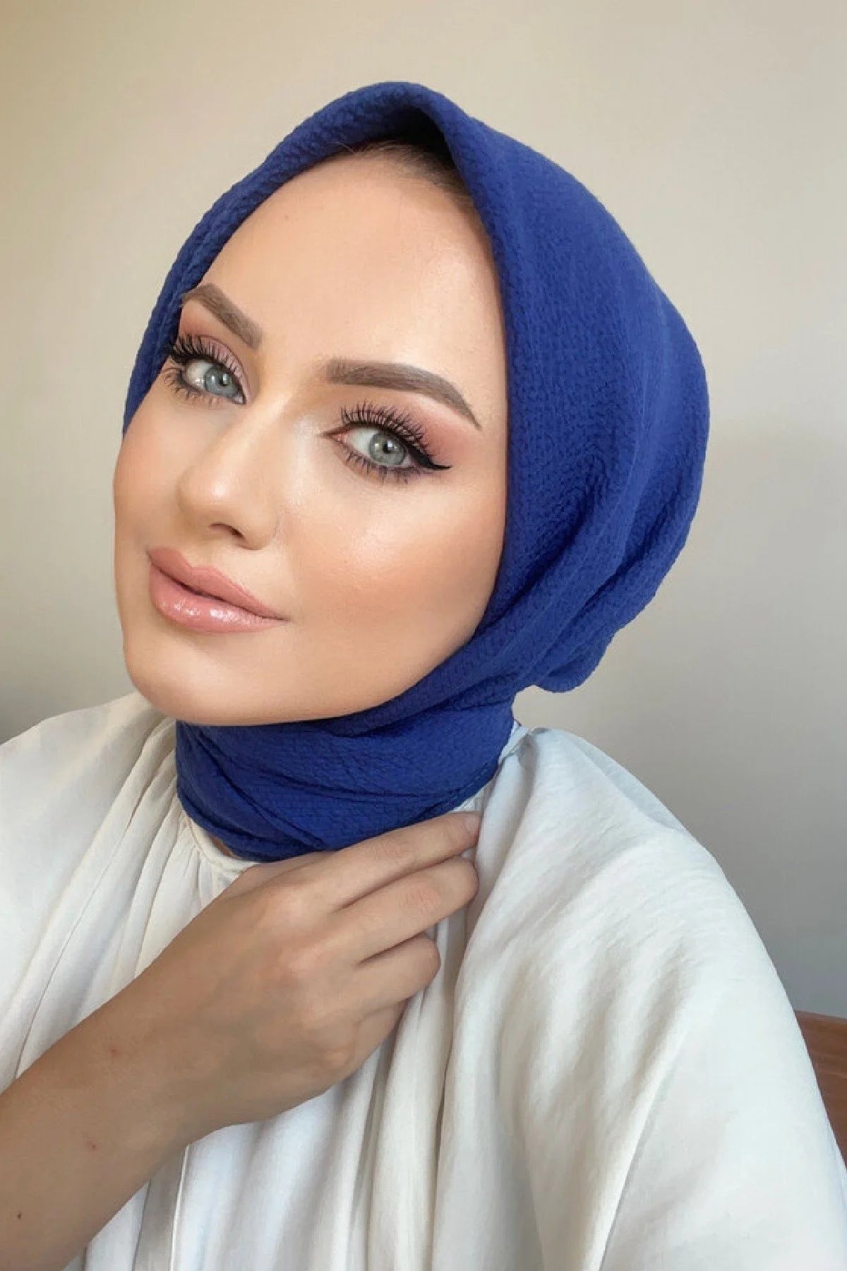 Mio Cazz Eşarp - Saks - Organic ScarfsOrganic Scarfs