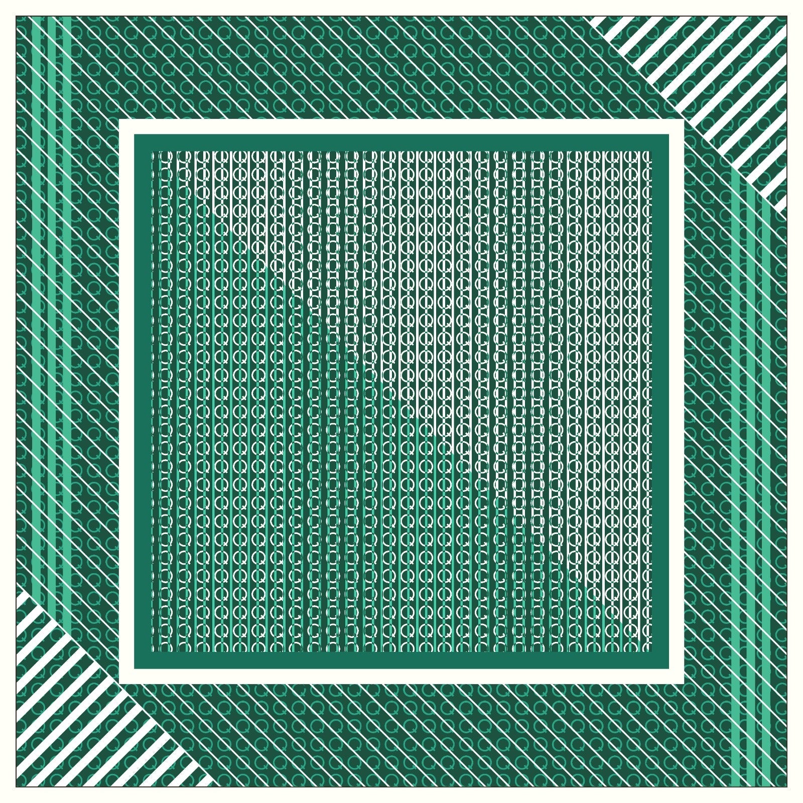 Monogram İthal Eşarp - Benetton - Organic ScarfsOrganic Scarfs