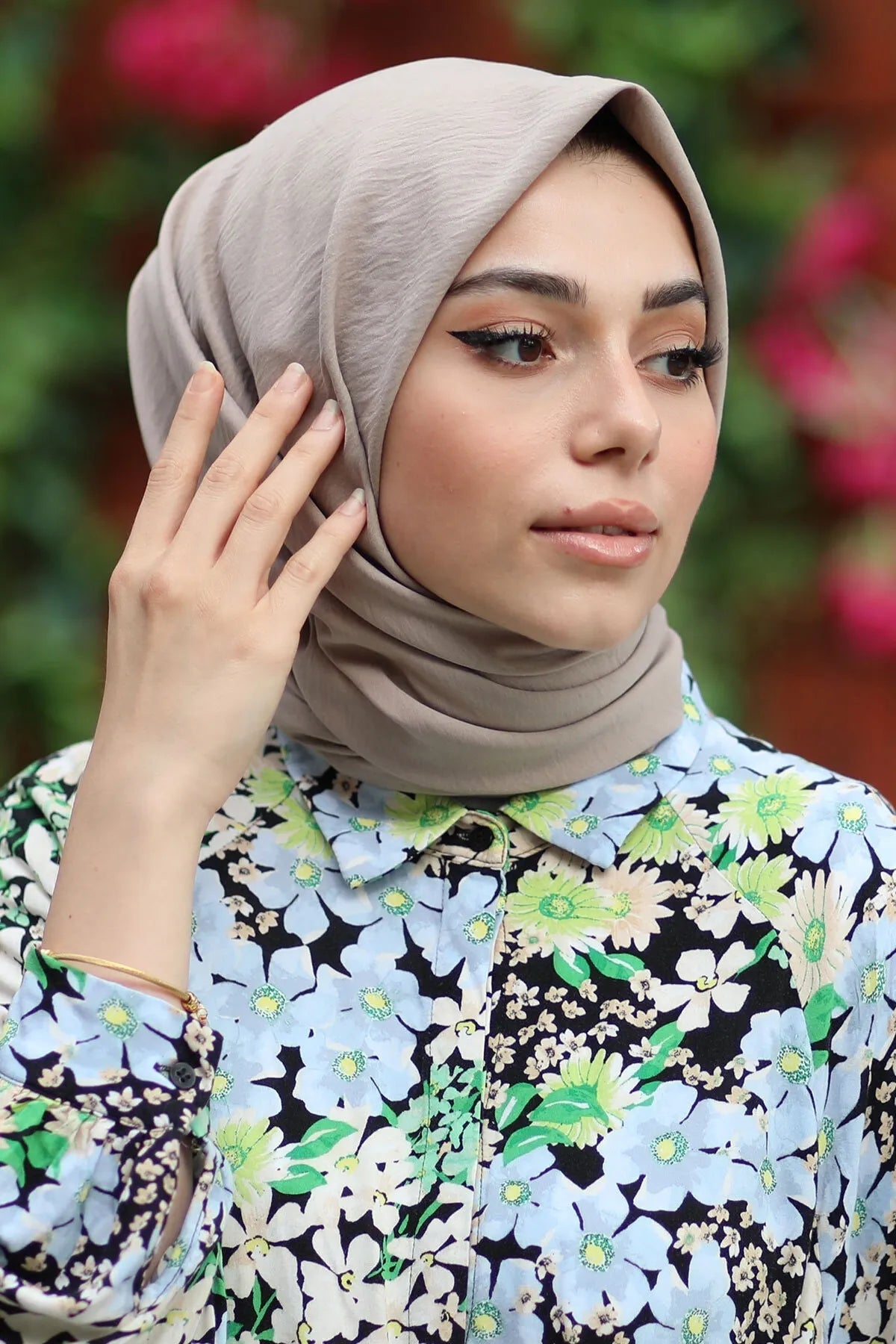 Organic Pamuk Kraş Eşarp - Açık Vizon - Organic ScarfsOrganic Scarfs