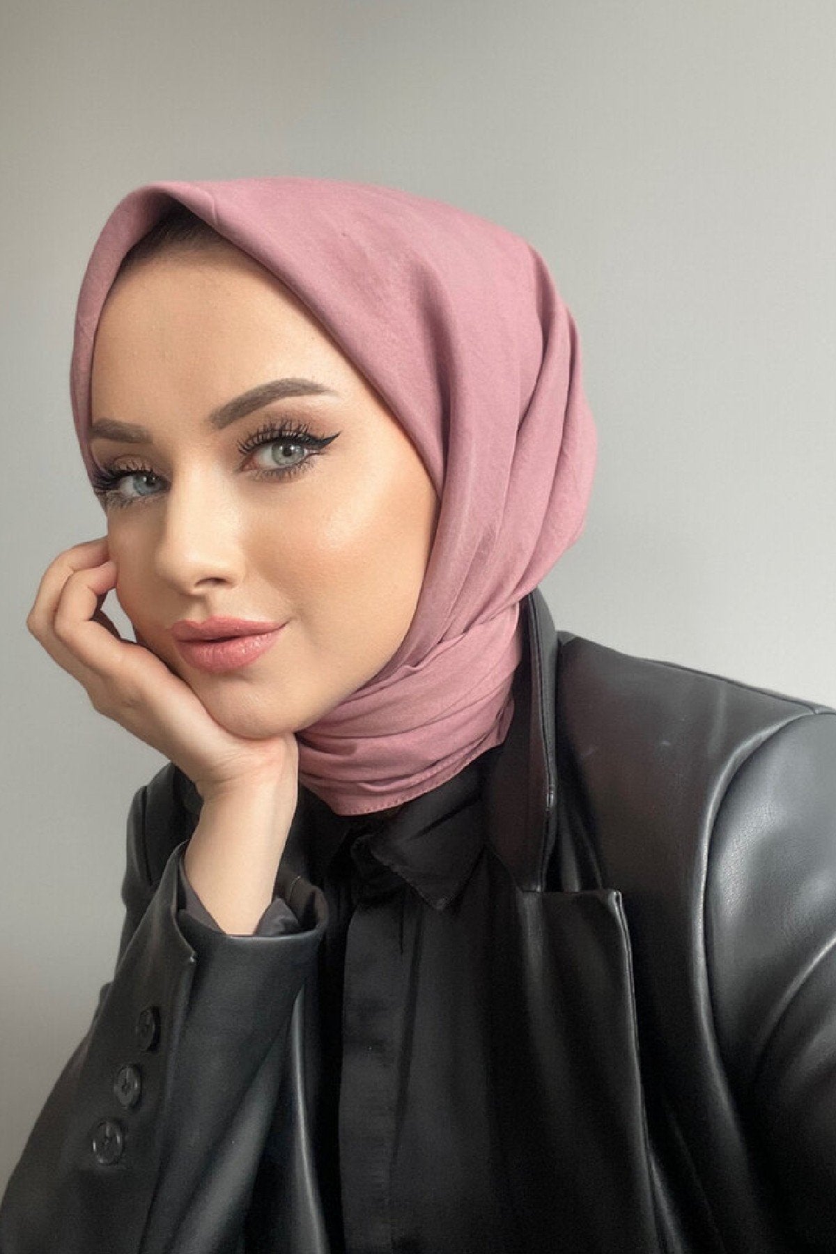 Organic Pamuk Kraş Eşarp - Japon Kirazı - Organic ScarfsOrganic Scarfs