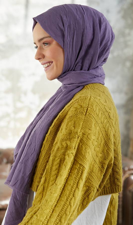 Organic Scarfs Bambu Kraş Şal Modeli - Lotus