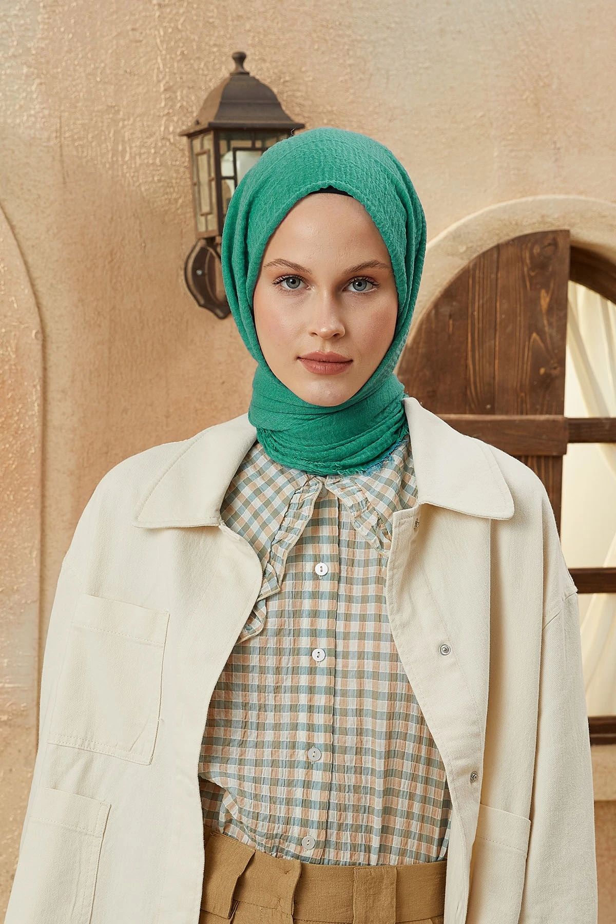 Organic Scarfs Bürümcük Şal Modeli - Kaktüs - Organic ScarfsOrganic Scarfs