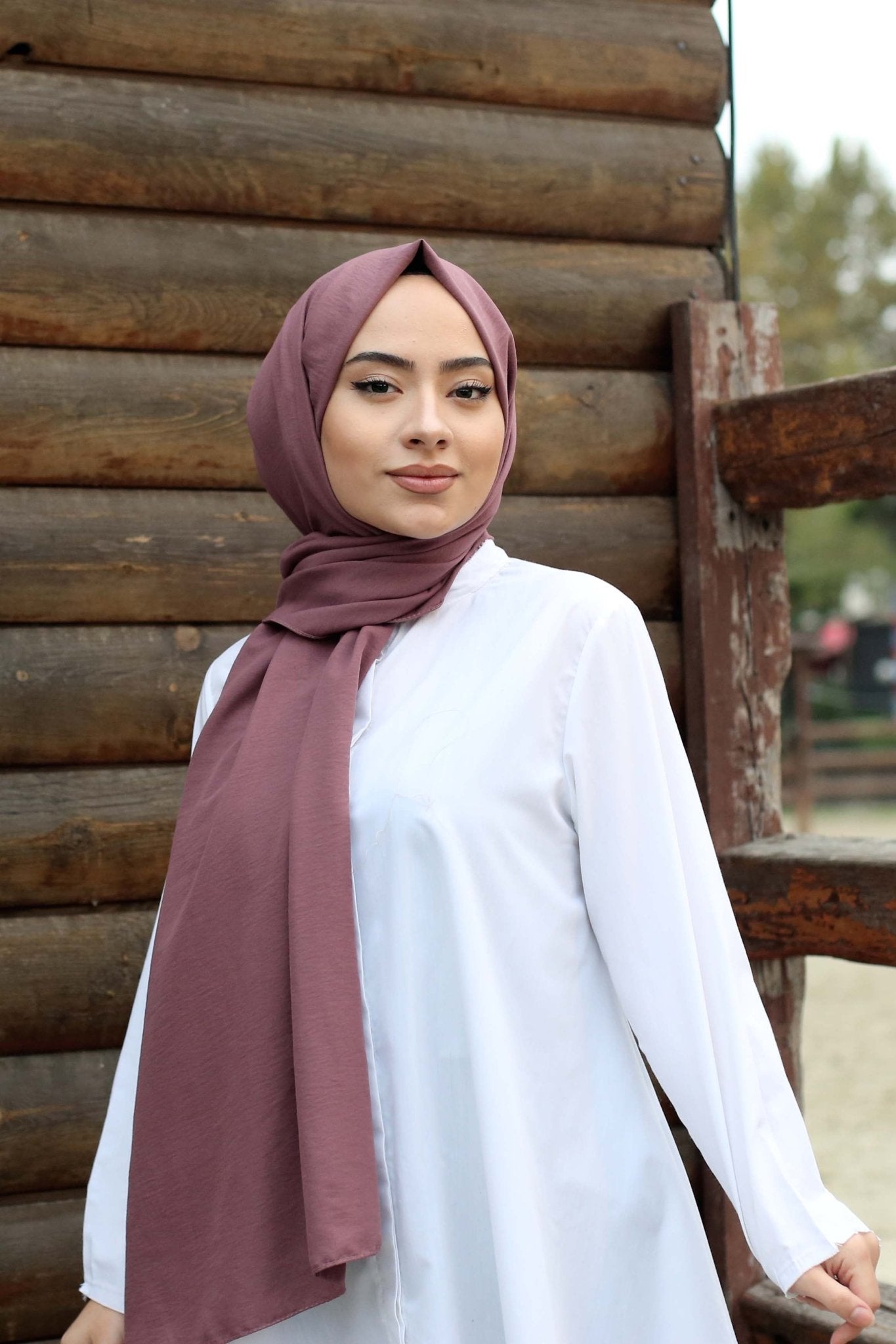 Organic Scarfs Pamuk Kraş Cazz Şal Modeli - Koyu İncir - Organic ScarfsOrganic Scarfs
