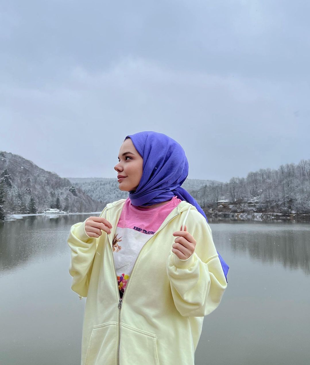 Organic Scarfs Pamuk Kraş Cazz Şal Modeli - Morcivert - Organic ScarfsOrganic Scarfs