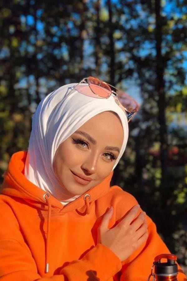 Organic Scarfs Tesettür Penye Şal Hijap Modeli - Ekru - Organic ScarfsOrganic Scarfs