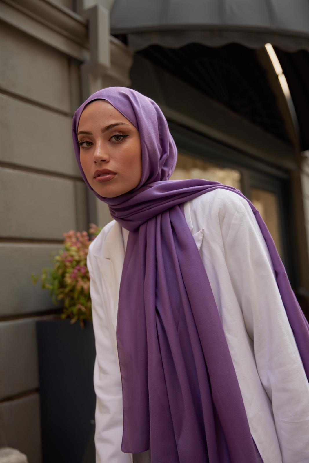 Organik Pamuk Şal - Mürdüm - Organic ScarfsOrganic Scarfs