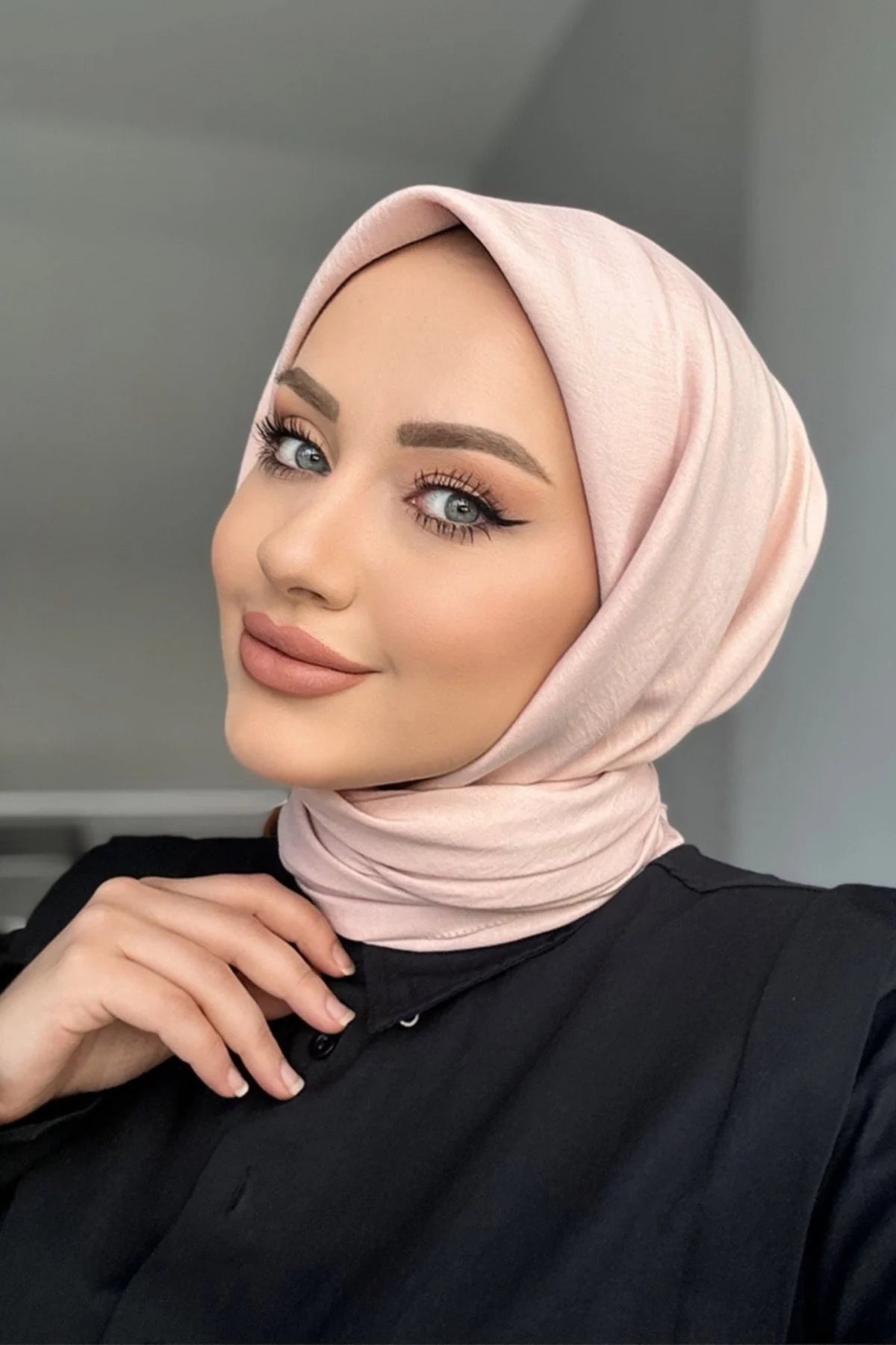 Pamuk Kraş Soft Eşarp - Soft Pudra - Organic ScarfsOrganic Scarfs