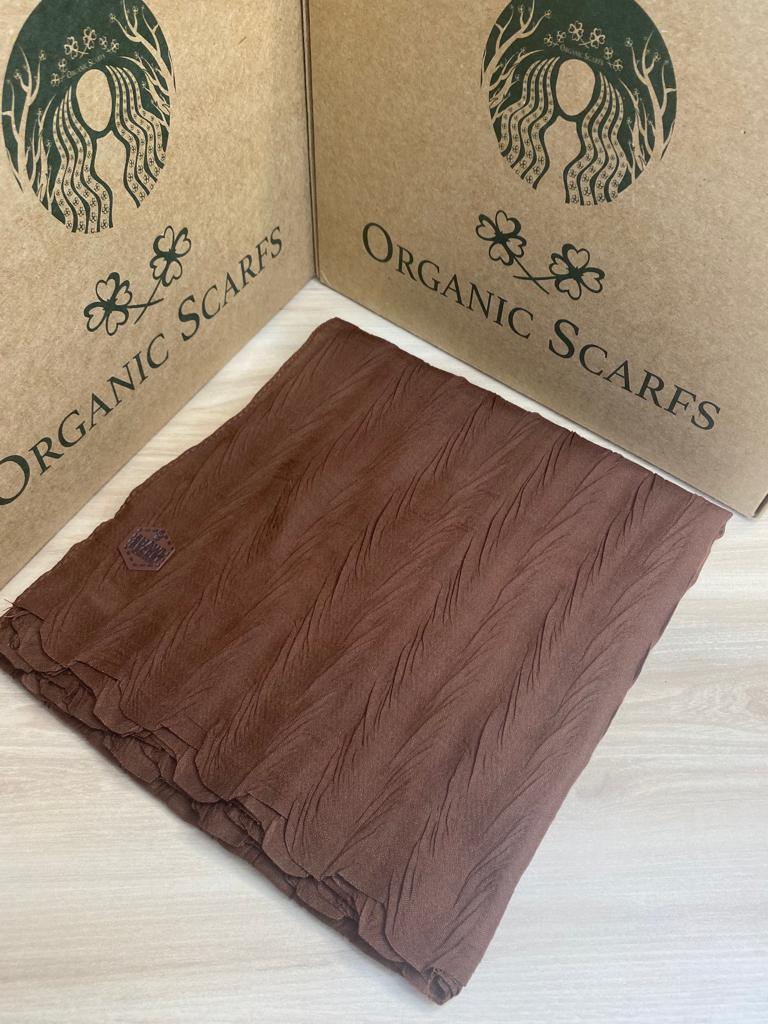 Piliseli Ağaç Kabuğu Eşarp - Çikolata - Organic ScarfsOrganic Scarfs