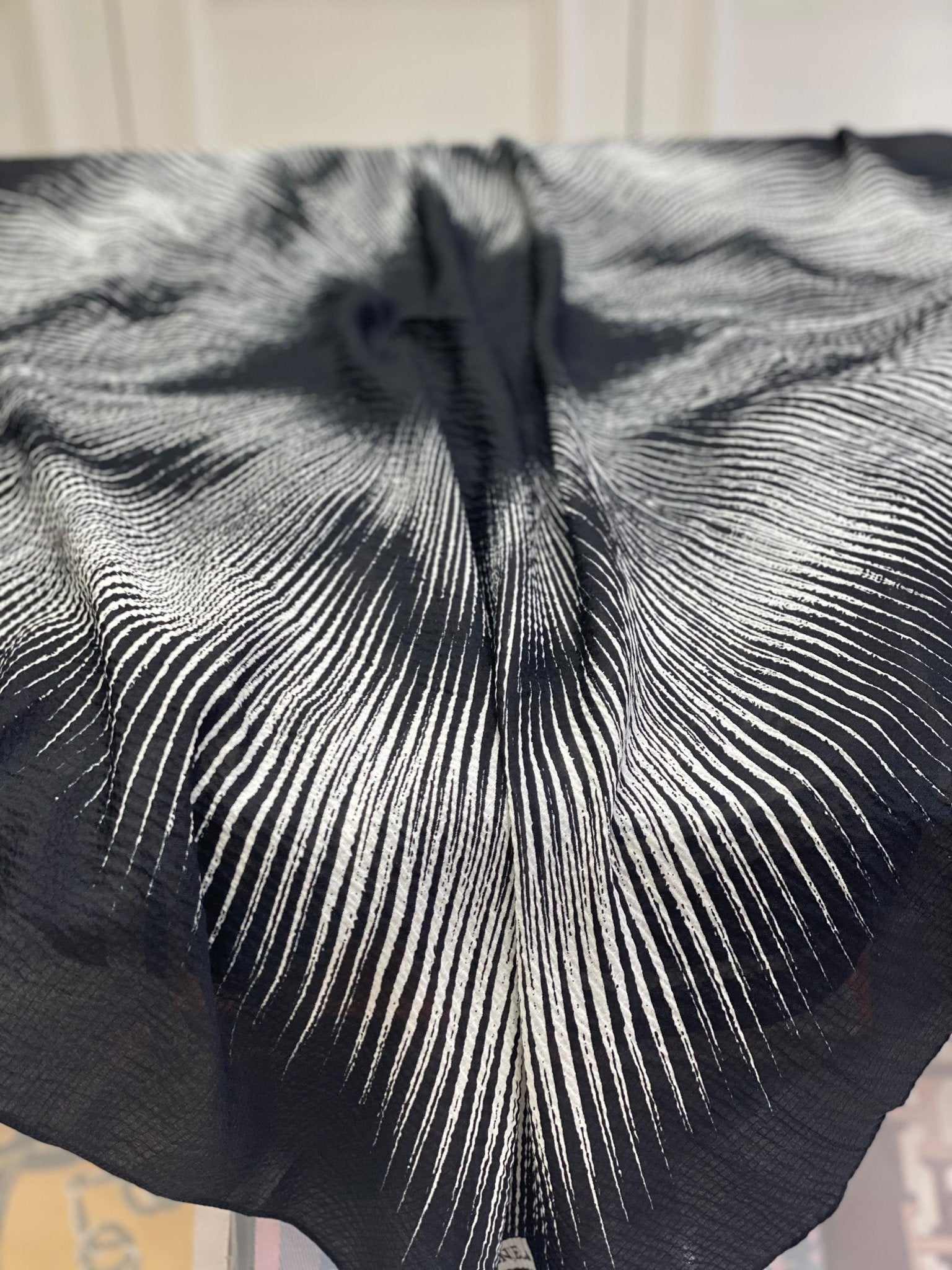 Siyah Beyaz Eşarp - Ay Işığı - Organic ScarfsOrganic Scarfs