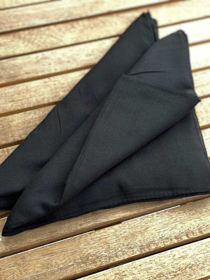 SİYAH PAMUKLU İÇ TÜLBENT - Organic ScarfsOrganic Scarfs