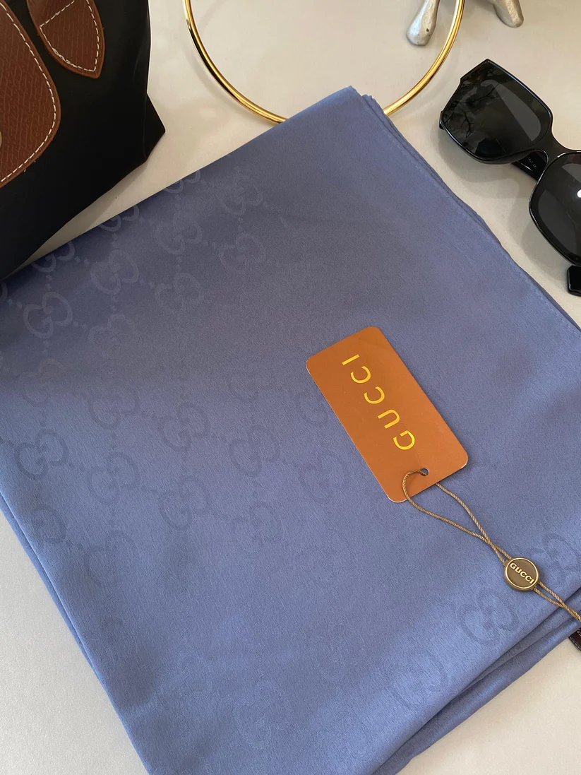 İthal Gucci Eşarp 44113 - İndigo