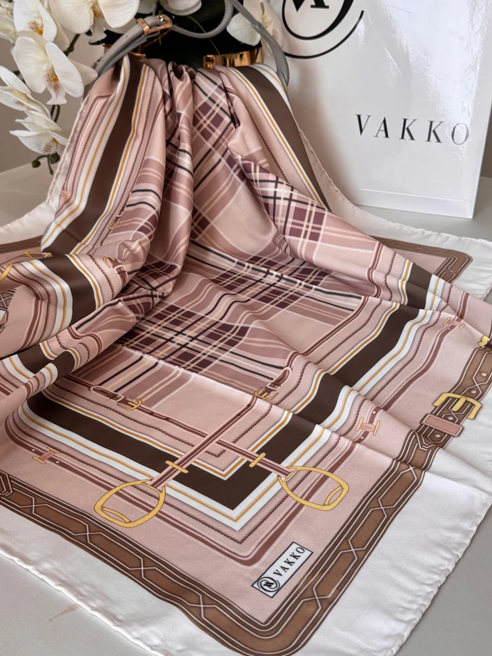 Vakko Ekose Twill Eşarp 44128 - Latte