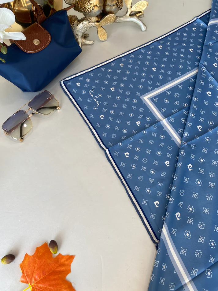 Pier Cardin Twill Eşarp 44132 - Mavi
