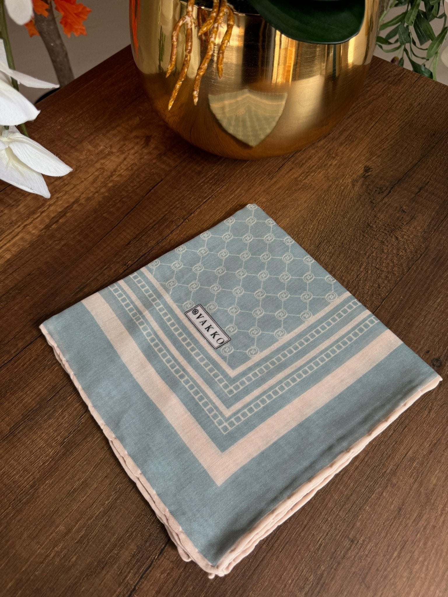 Vakko Desen Pamuk Soft Eşarp - Mint - Organic ScarfsOrganic Scarfs